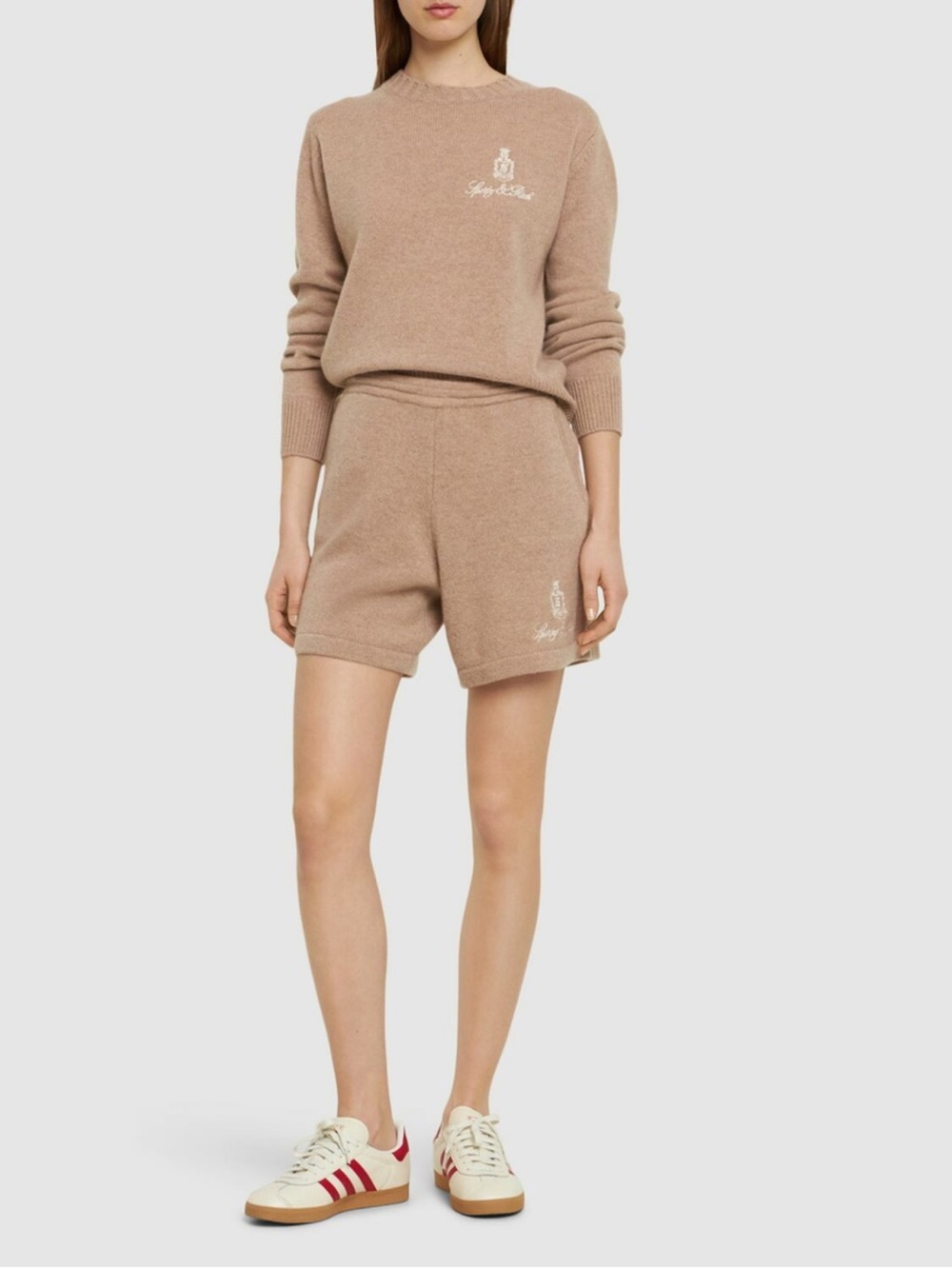 Sporty and rich cashmere vendome shorts size L new with tags